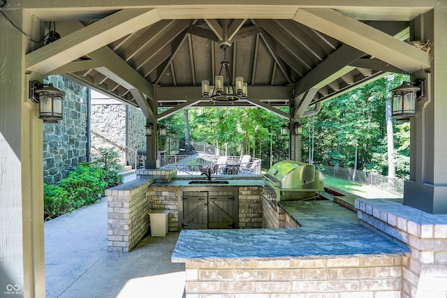 11557 Willow Springs Dr, Zionsville, IN 46077 - view of patio featuring a gazebo and area for grilling