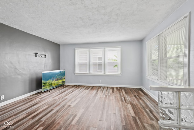 1739 Caldwell Pl, Columbus, IN 47201 - unfurnished living room with wood finished floors and a textured ceiling