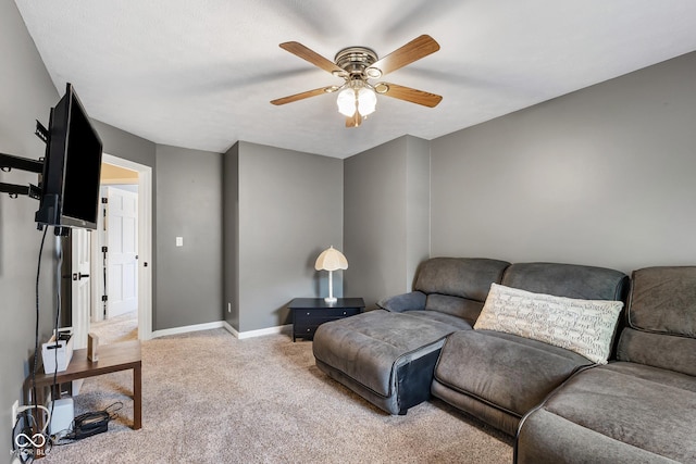 2872 N Prairie Stream Way, Columbus, IN 47203 - living area with ceiling fan and light colored carpet