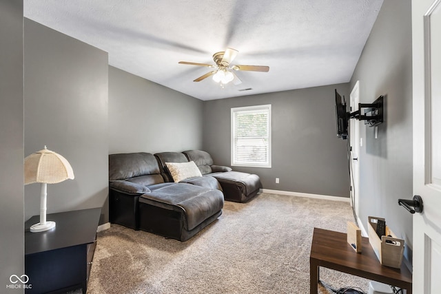 2872 N Prairie Stream Way, Columbus, IN 47203 - living room featuring a ceiling fan and carpet flooring