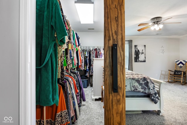 2872 N Prairie Stream Way, Columbus, IN 47203 - carpeted bedroom featuring ornamental molding and ceiling fan