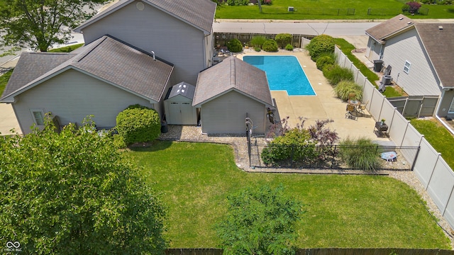 2872 N Prairie Stream Way, Columbus, IN 47203 - aerial view of property and surrounding area with a pool area