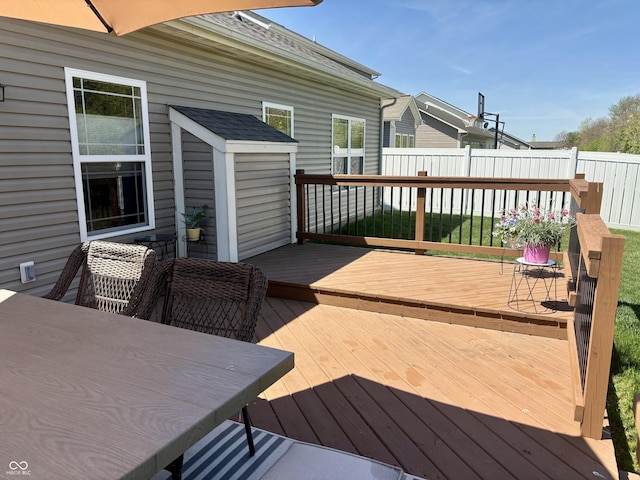 5932 Edelle Dr, Indianapolis, IN 46237 - view of wooden terrace