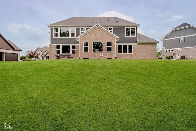 5706 Bentbrook Dr, Bargersville, IN 46106 - rear view of house with brick siding and a yard