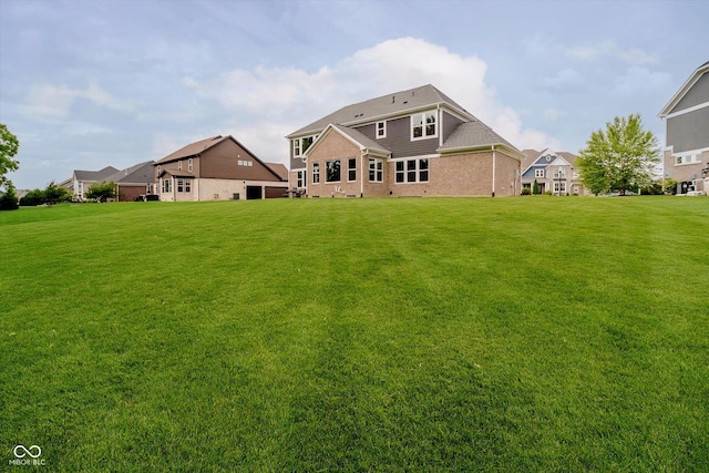 5706 Bentbrook Dr, Bargersville, IN 46106 - back of property with brick siding and a yard
