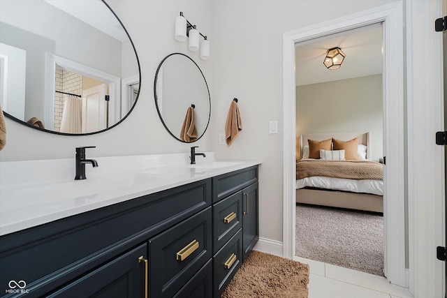 5706 Bentbrook Dr, Bargersville, IN 46106 - full bath with double vanity, ensuite bathroom, and tile patterned flooring