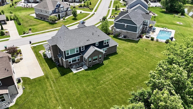 5706 Bentbrook Dr, Bargersville, IN 46106 - aerial view of residential area featuring a pool area