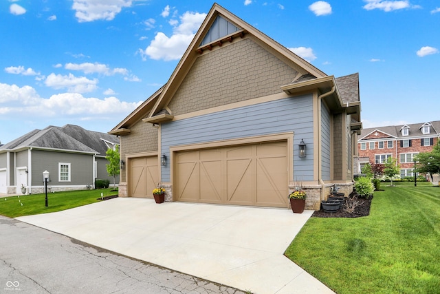 12839 Bird Cage, Carmel, IN 46032 - view of front of house featuring a front lawn, an attached garage, and driveway