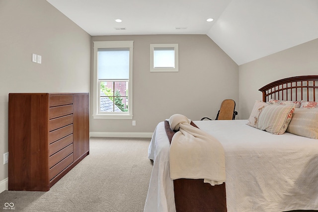 12839 Bird Cage, Carmel, IN 46032 - carpeted bedroom with vaulted ceiling and recessed lighting