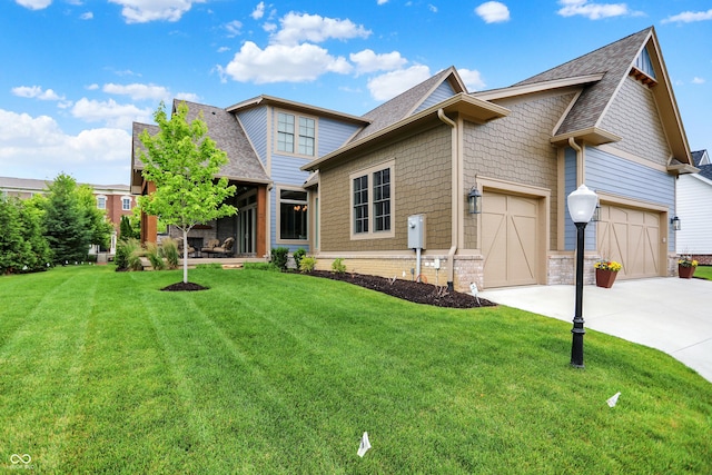 12839 Bird Cage, Carmel, IN 46032 - view of front of property featuring driveway, a front lawn, and roof with shingles