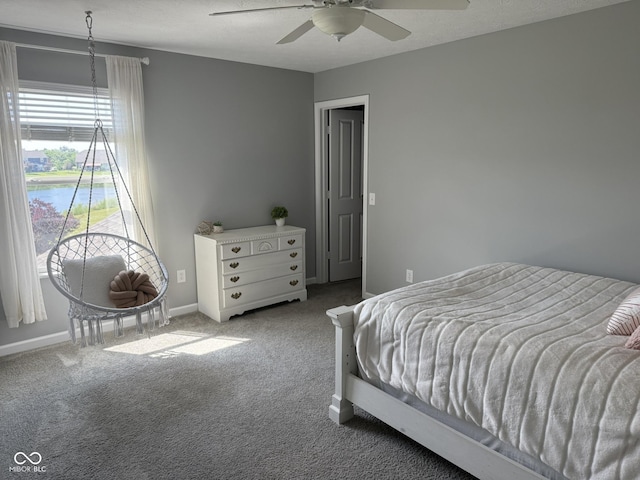 15961 Foothill Dr, Noblesville, IN 46060 - carpeted bedroom with baseboards and ceiling fan