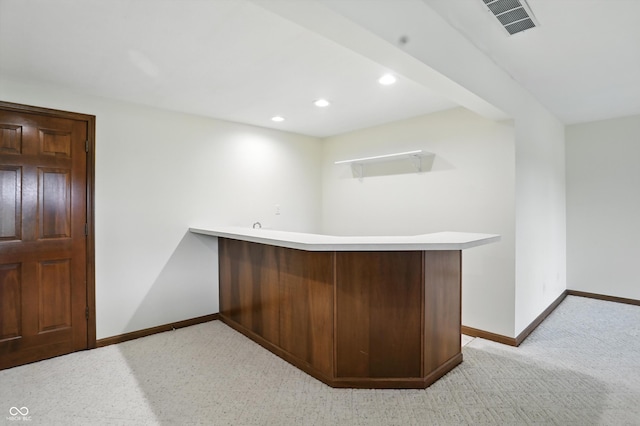 1326 Pebble Brook Dr, Noblesville, IN 46062 - indoor bar with light carpet and recessed lighting