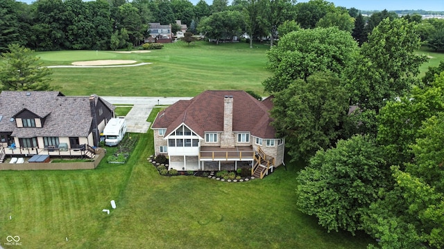 1326 Pebble Brook Dr, Noblesville, IN 46062 - view from above of property with a golf course