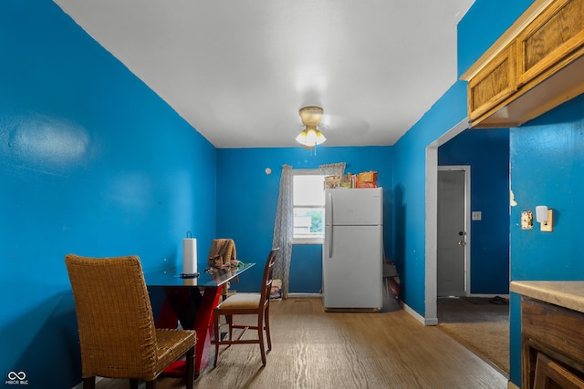 2610 Caroline Ave, Indianapolis, IN 46218 - dining area with a ceiling fan and an office area