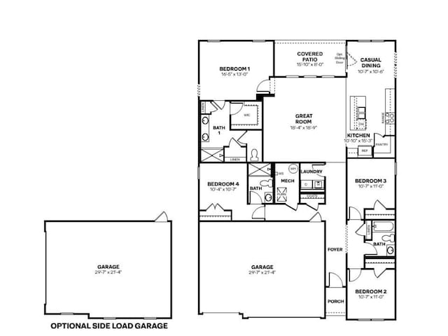 7877 Magnolia St, New Palestine, IN 46163 - view of floor plan / room layout