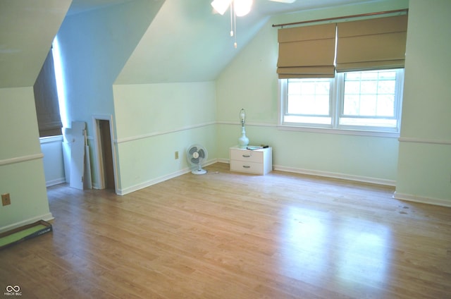 3115 E 400 S, Anderson, IN 46017 - bonus room featuring ceiling fan, light wood-style floors, and vaulted ceiling