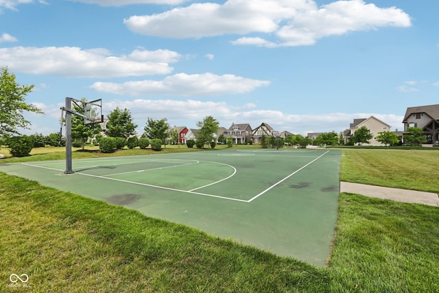 2105 Granville Dr, Westfield, IN 46074 - view of sport court featuring a lawn, community basketball court, and a residential view