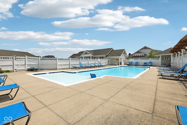 2105 Granville Dr, Westfield, IN 46074 - community pool with a patio area and a fenced backyard