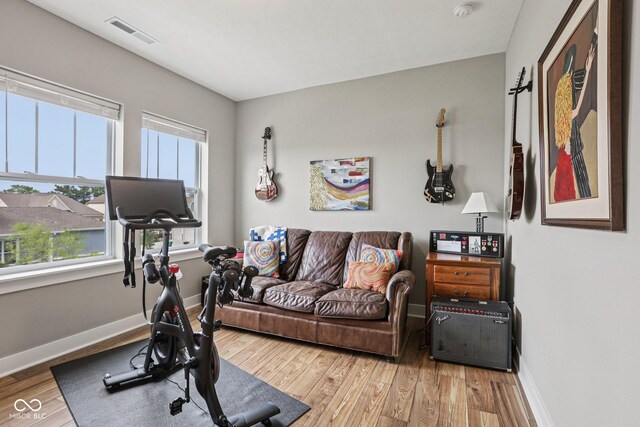2105 Granville Dr, Westfield, IN 46074 - workout area with wood finished floors and baseboards