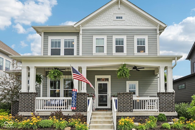 2105 Granville Dr, Westfield, IN 46074 - view of front of property with covered porch and ceiling fan