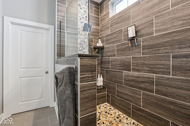 2105 Granville Dr, Westfield, IN 46074 - full bathroom featuring tiled shower and tile patterned flooring