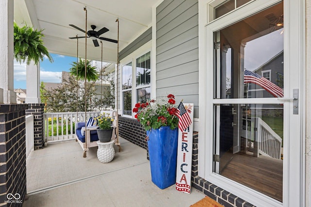 2105 Granville Dr, Westfield, IN 46074 - porch featuring ceiling fan