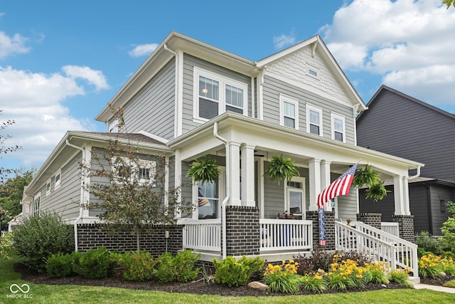 2105 Granville Dr, Westfield, IN 46074 - view of front of property with a porch and brick siding