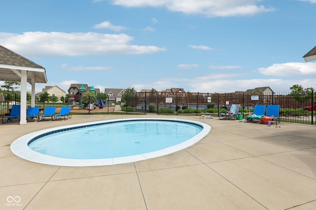 2105 Granville Dr, Westfield, IN 46074 - community pool featuring a residential view and a patio area