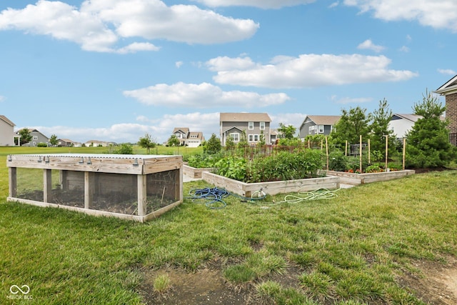 2105 Granville Dr, Westfield, IN 46074 - view of green lawn with a garden and a residential view