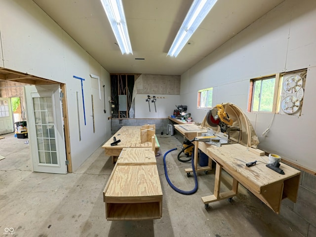 771 Doran Ave, Shelbyville, IN 46176 - misc room featuring a workshop area and concrete flooring
