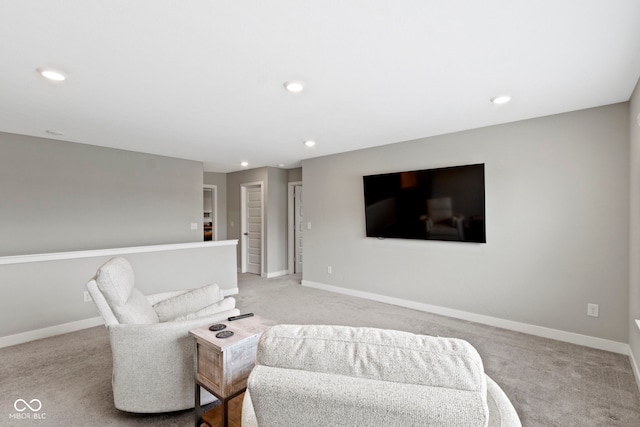 15546 Senita Ln, Fishers, IN 46037 - carpeted living room with baseboards and recessed lighting