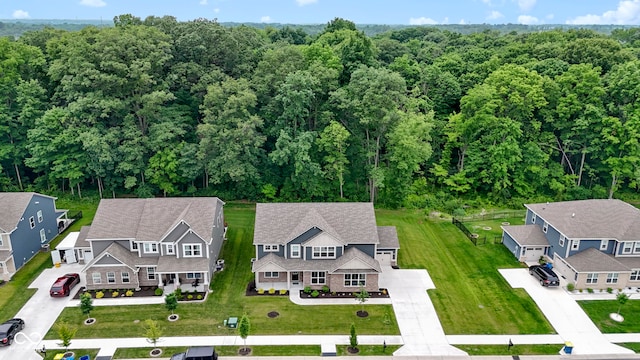 15546 Senita Ln, Fishers, IN 46037 - aerial perspective of suburban area featuring a forest