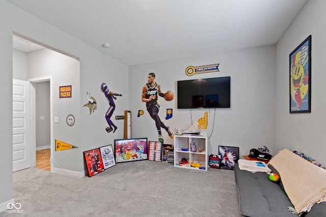 15546 Senita Ln, Fishers, IN 46037 - recreation room featuring carpet floors and baseboards