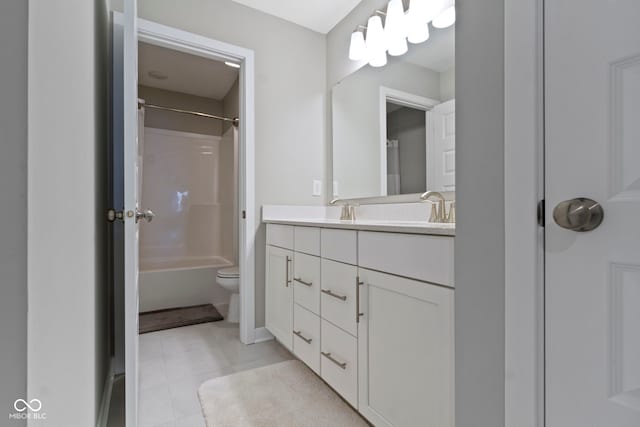 15546 Senita Ln, Fishers, IN 46037 - full bath featuring double vanity, bathing tub / shower combination, and tile patterned flooring