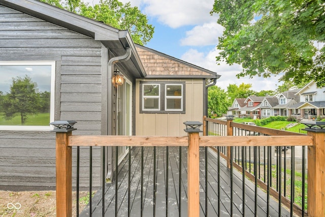 1555 N Dearborn St, Indianapolis, IN 46201 - wooden deck with a residential view