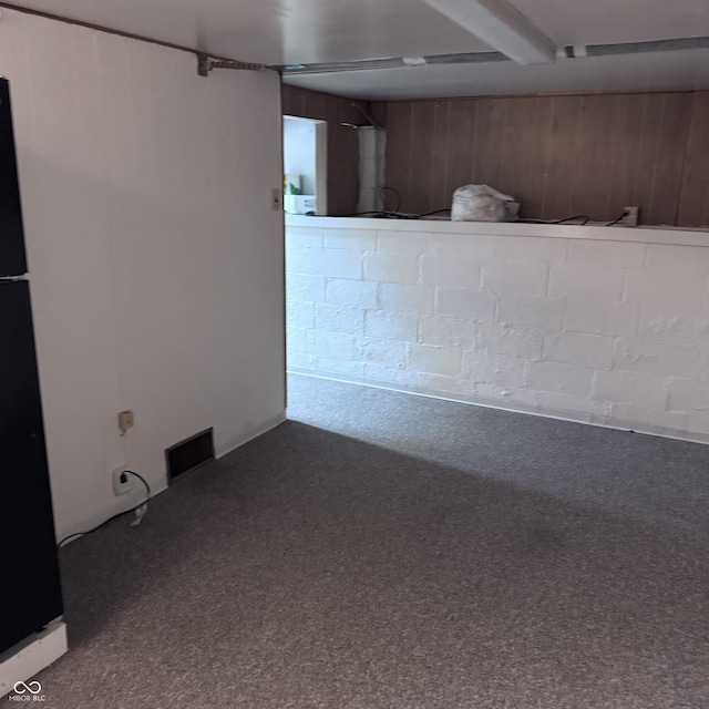 206 W 2nd St, Greensburg, IN 47240 - finished below grade area featuring carpet and fridge