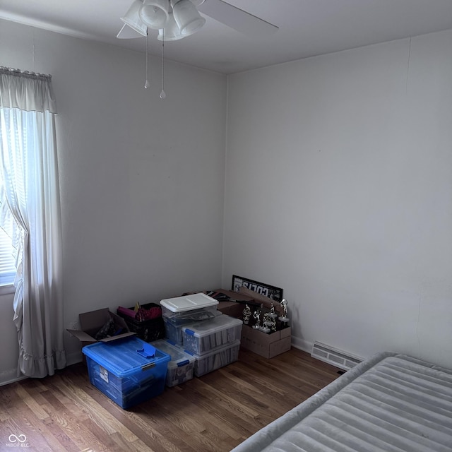 206 W 2nd St, Greensburg, IN 47240 - unfurnished bedroom featuring wood finished floors and a ceiling fan