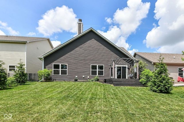 561 Farnham Dr, Westfield, IN 46074 - rear view of property with a chimney