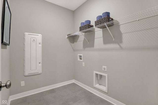 17030 Daly Dr, Noblesville, IN 46062 - laundry area with washer hookup, electric dryer hookup, and tile patterned floors