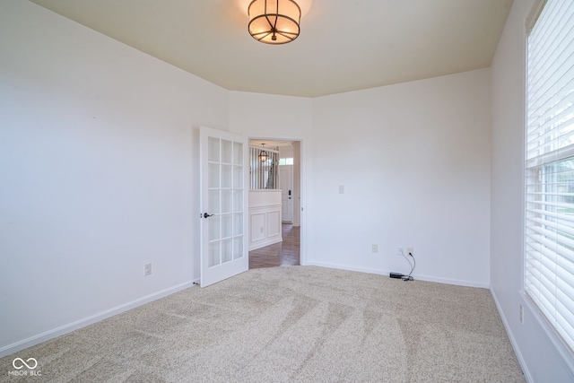 6471 W Clearview Dr, Mccordsville, IN 46055 - spare room with carpet floors and french doors