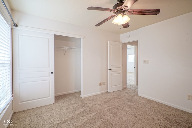 6471 W Clearview Dr, Mccordsville, IN 46055 - unfurnished bedroom featuring carpet, a closet, and a ceiling fan