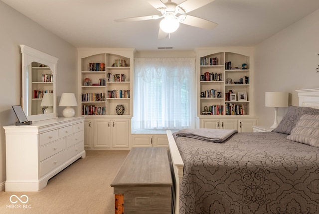 3104 E Chase Ln E, Bloomington, IN 47401 - bedroom with light carpet and a ceiling fan