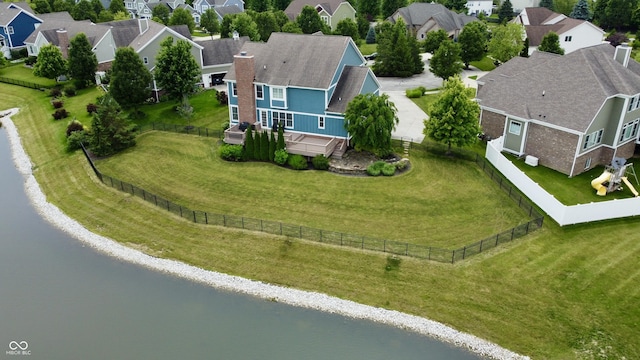 13895 Cloverfield Cir, Fishers, IN 46038 - aerial view of residential area with a large body of water