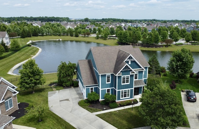 13895 Cloverfield Cir, Fishers, IN 46038 - aerial view of residential area featuring a nearby body of water