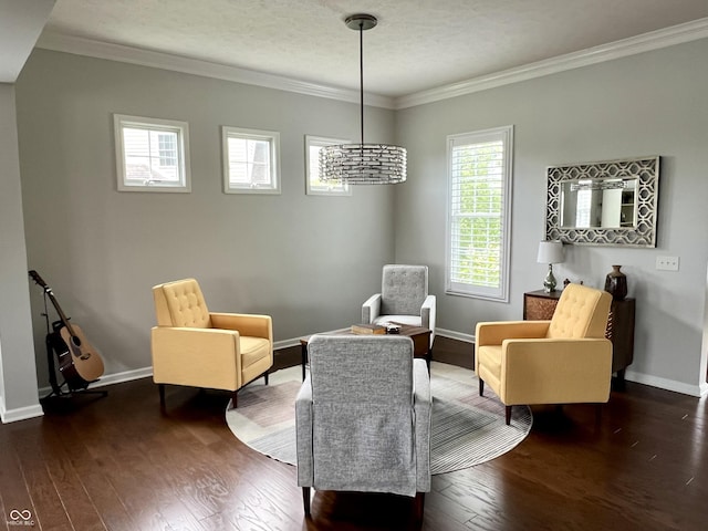 13895 Cloverfield Cir, Fishers, IN 46038 - sitting room featuring wood finished floors and crown molding