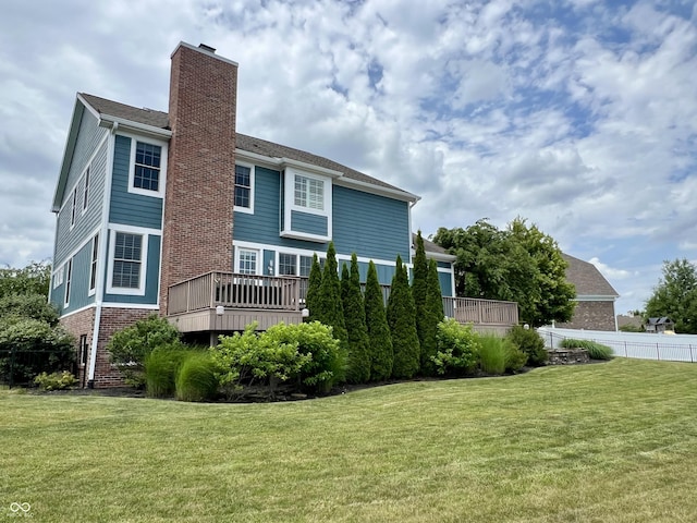 13895 Cloverfield Cir, Fishers, IN 46038 - back of house with a chimney and brick siding