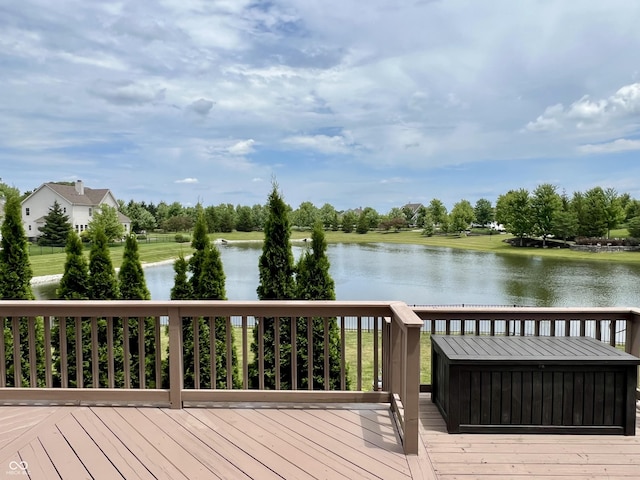 13895 Cloverfield Cir, Fishers, IN 46038 - wooden deck featuring a water view