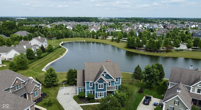 13895 Cloverfield Cir, Fishers, IN 46038 - aerial view of residential area with a nearby body of water