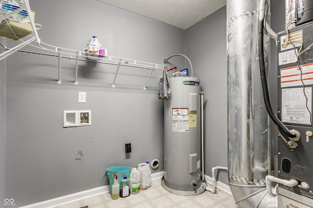 3872 Dusty Sands Rd, Whitestown, IN 46075 - utility room featuring water heater and heating unit