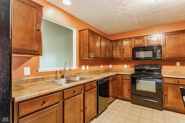 3872 Dusty Sands Rd, Whitestown, IN 46075 - kitchen with black appliances, light floors, and light countertops